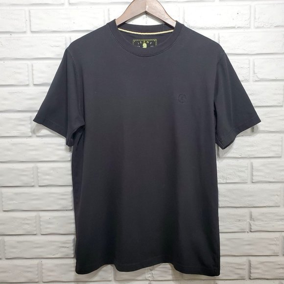 Jeans Club Men's Size L Black Soft Short Sleeved‎ Embroidered Logo T-Shirt - Picture 1 of 7